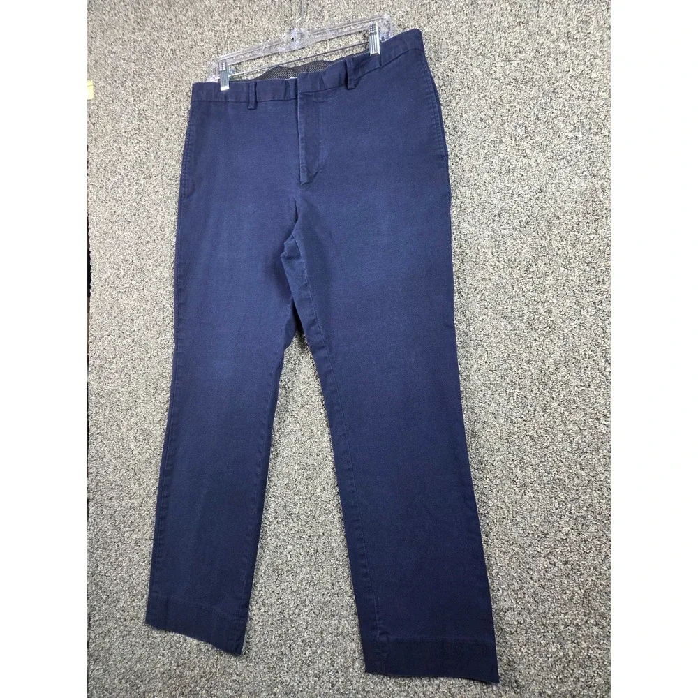 Banana Republic‎ Aiden Slim Fit Chinos Mens 34x30 Navy Blue Cotton Modal Stretch